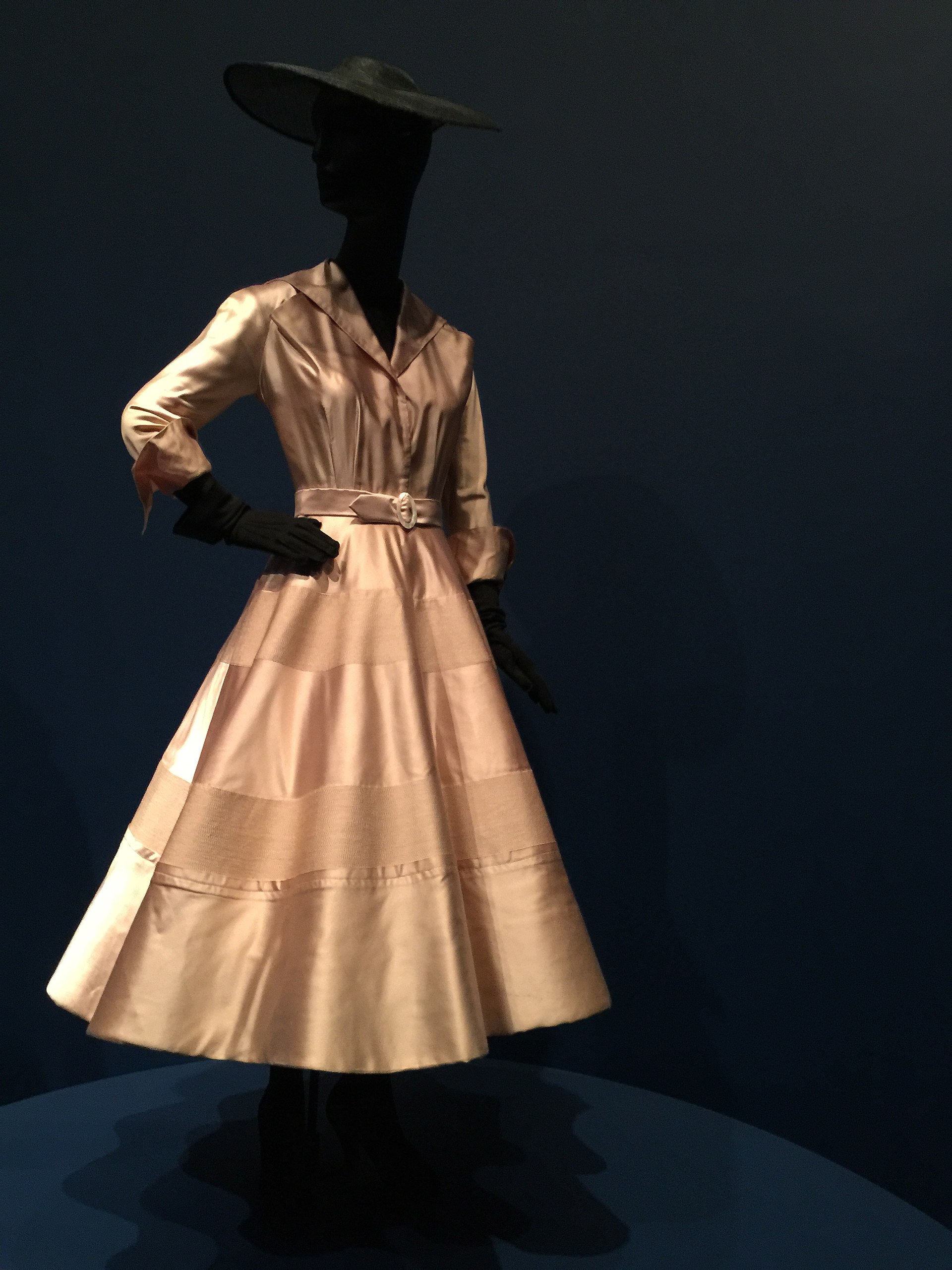 christian dior — Pink silk dress by Christian Dior, Paris, Spring 1948.jpg