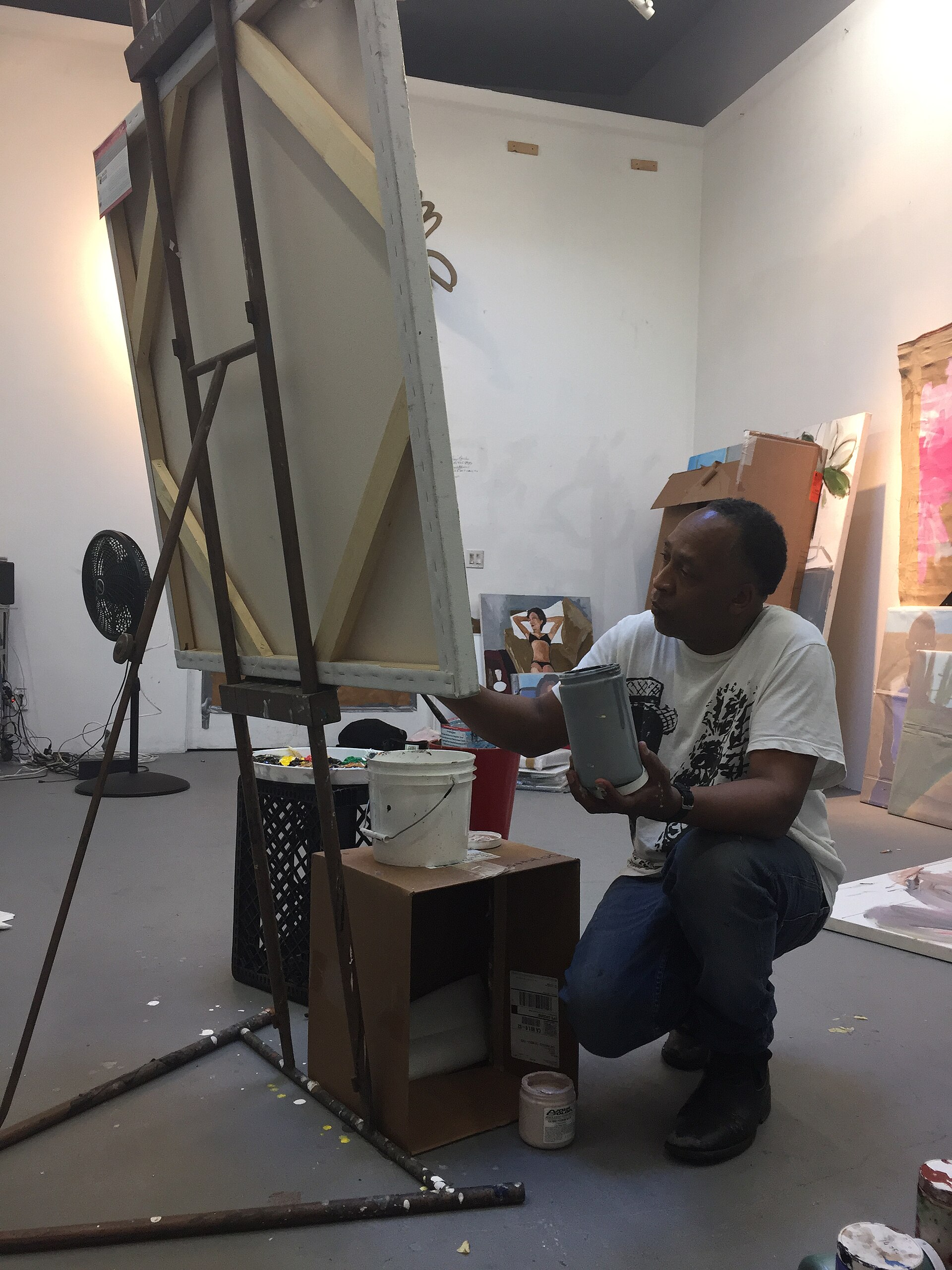 henry taylor — Henry Taylor painting in studio.JPG