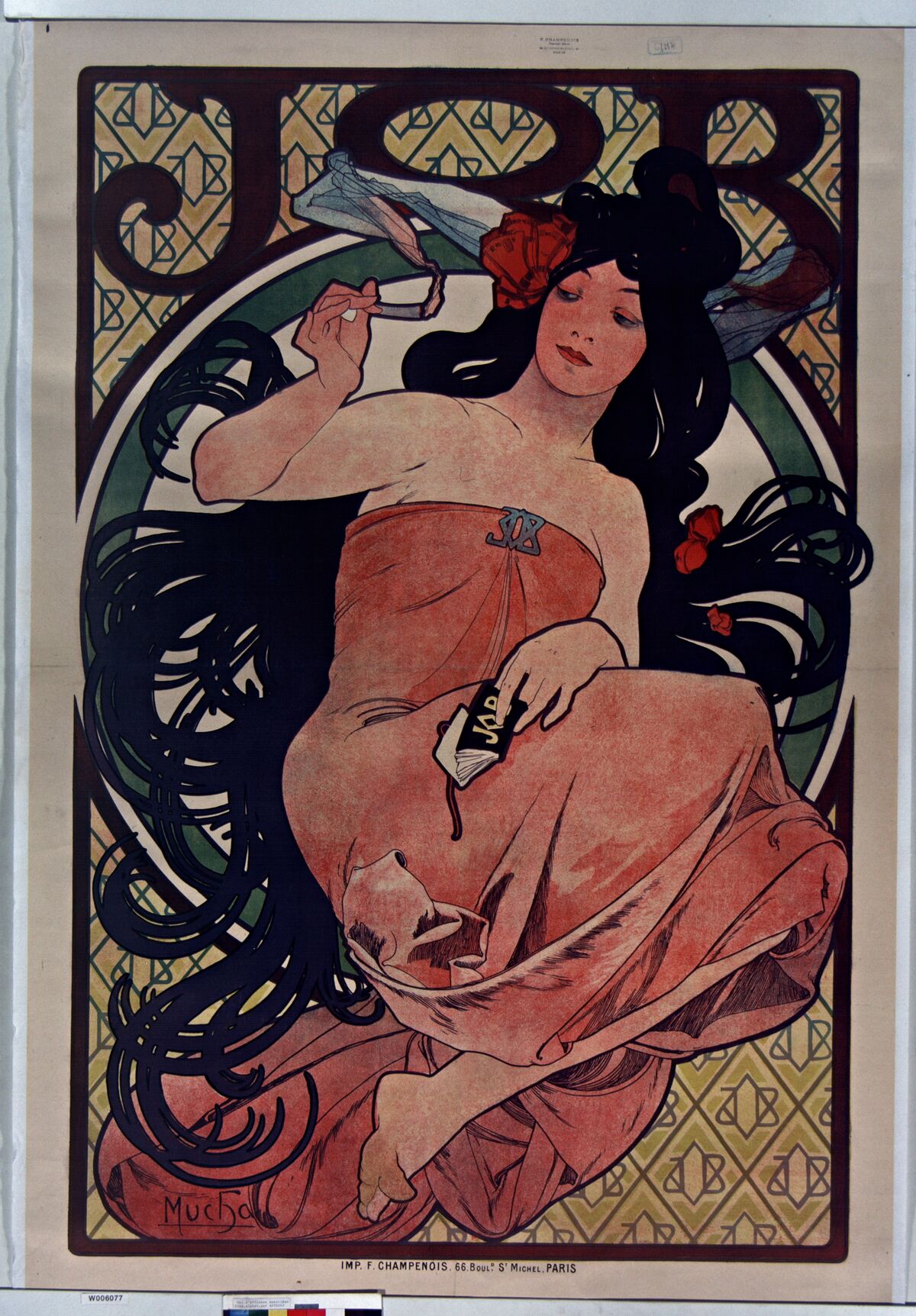 Affiche Art nouveau Job dessinée par Alfons Mucha