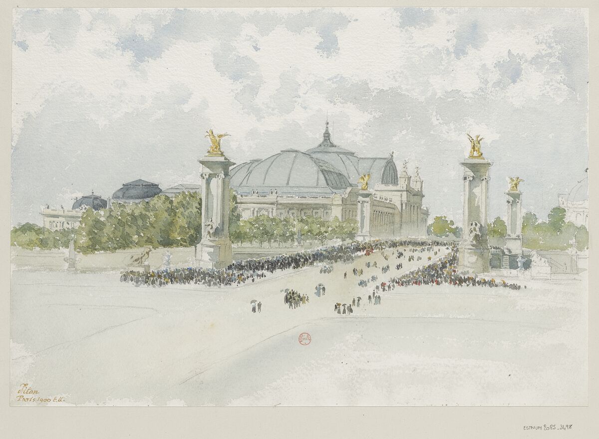 Vue du Grand Palais pour l’Exposition universelle de 1900