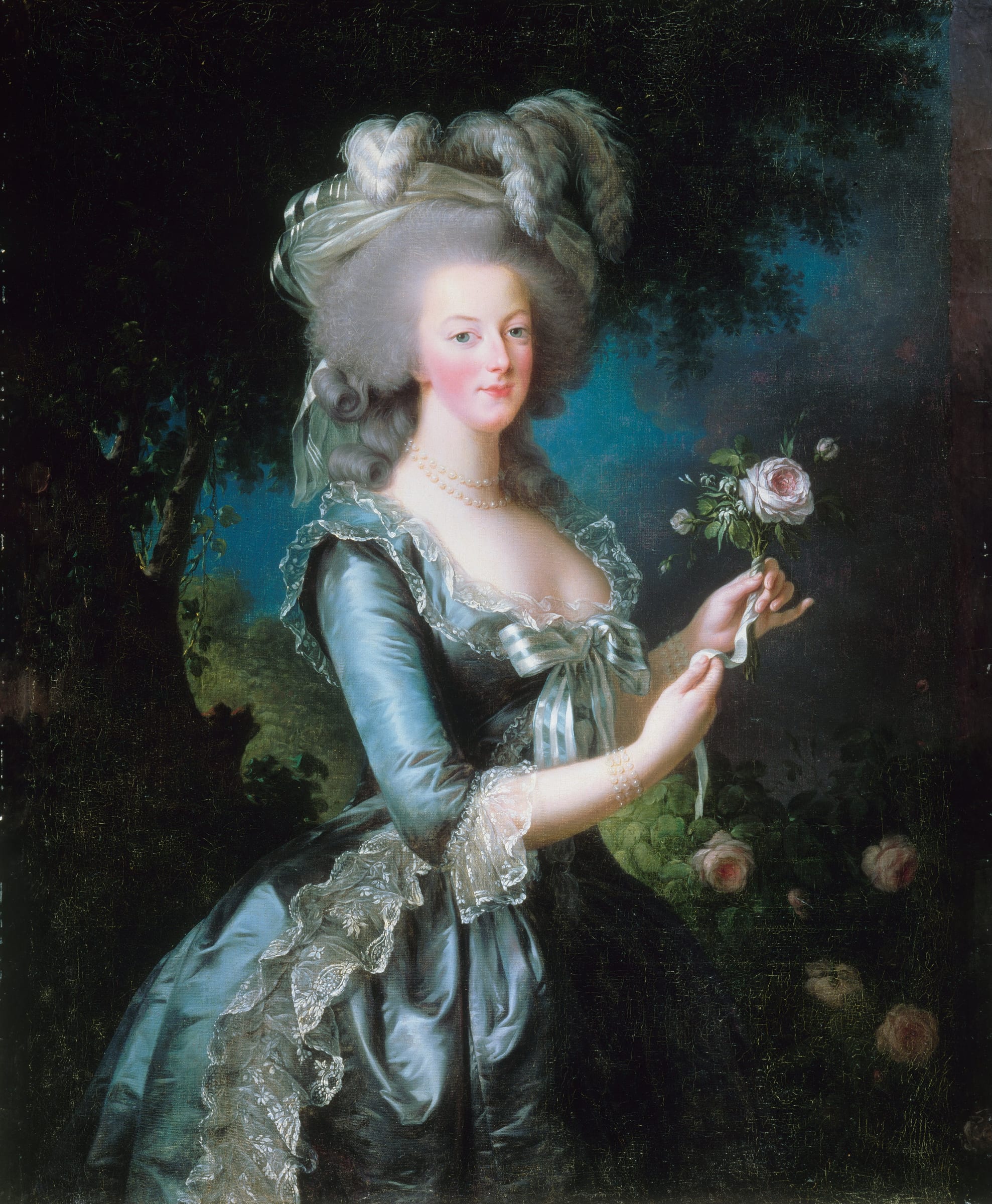Élisabeth Vigée Le Brun, portrait de Marie-Antoinette à la rose