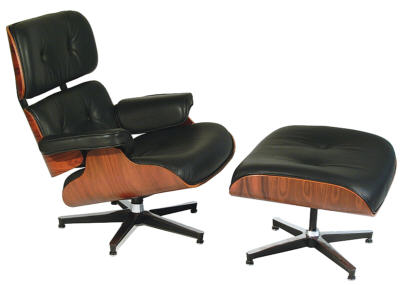 Fauteuil Eames Lounge Chair et ottoman, icône du design du XXe sièclé