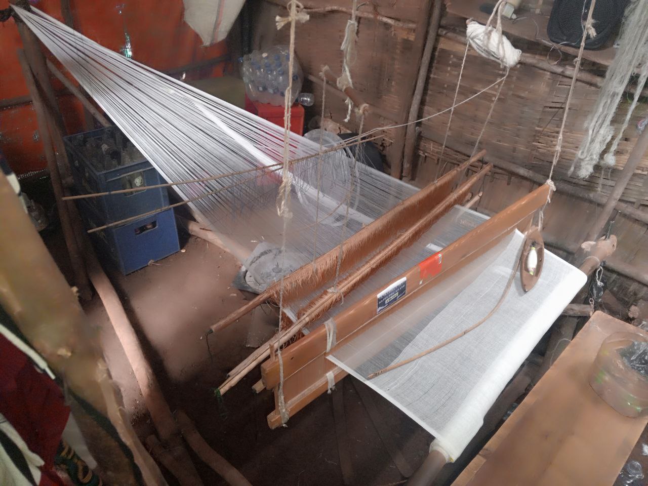 Détail textile brodé