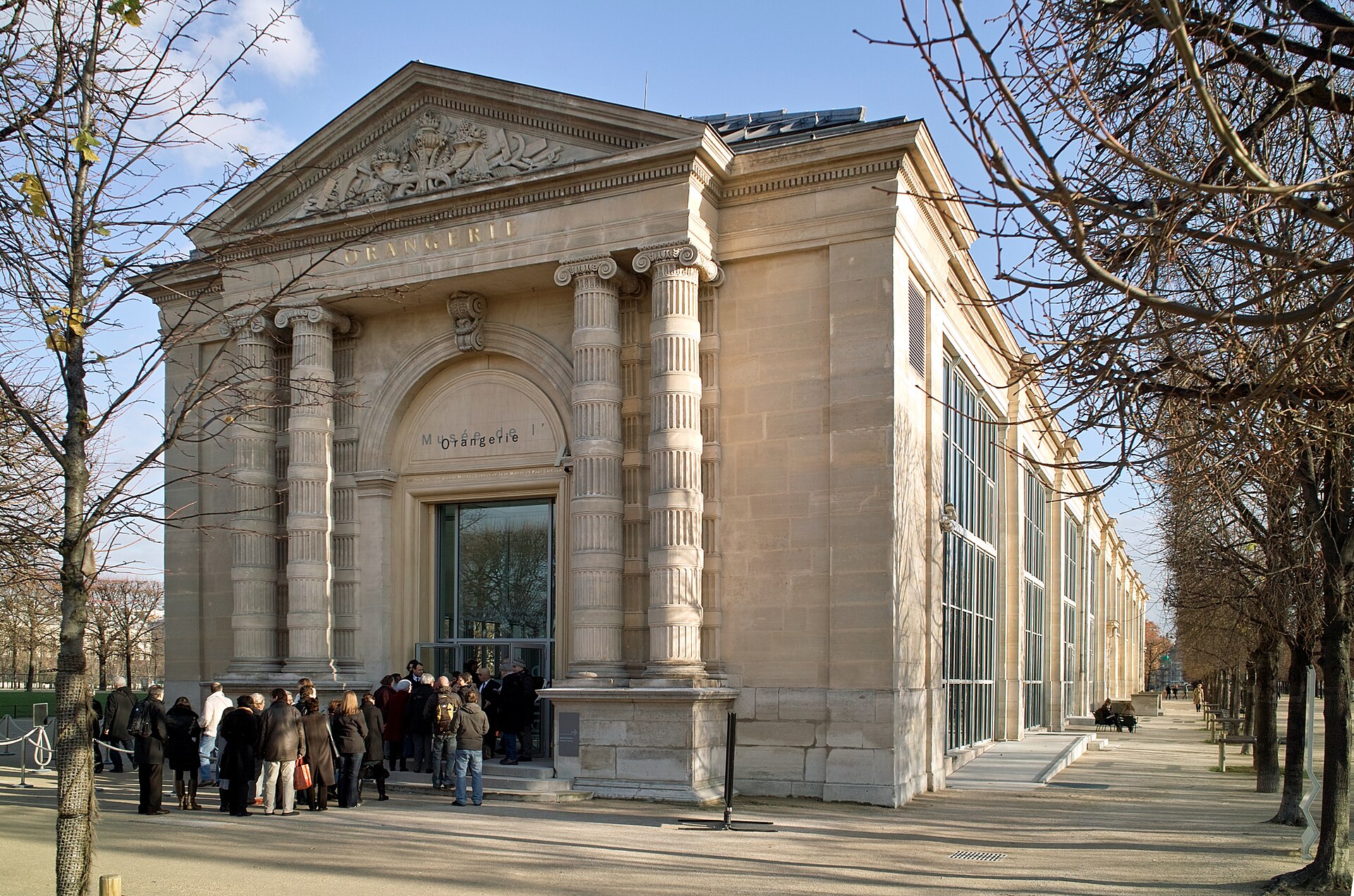 Musée de l'Orangerie — vue depuis Wikimedia Commons